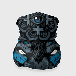 Бандана-труба Дикий медведь с узорами славянский, цвет: 3D-принт