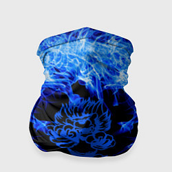 Бандана-труба Лев в синем пламени, цвет: 3D-принт