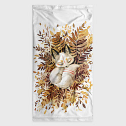 Бандана-труба Лисичка спит в листьях, цвет: 3D-принт — фото 2