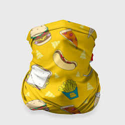 Бандана-труба Фастфуд, цвет: 3D-принт