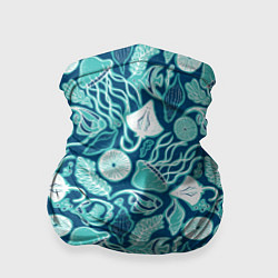 Бандана-труба Скаты и медузы, цвет: 3D-принт