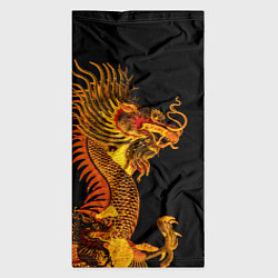 Бандана-труба Золотой китайский дракон, цвет: 3D-принт — фото 2