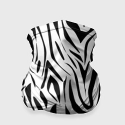 Бандана-труба Черно-белая зебра, цвет: 3D-принт