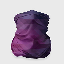 Бандана-труба Фиолетово-бордовый узор, цвет: 3D-принт