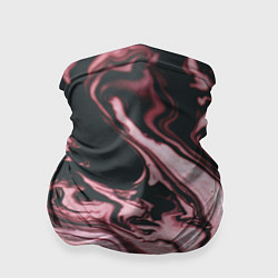 Бандана-труба Розовые Разводы С черными, цвет: 3D-принт