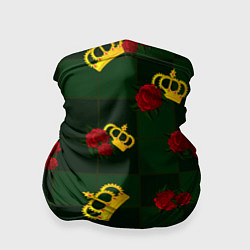 Бандана-труба Короны и розы, цвет: 3D-принт