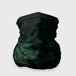 Бандана-труба Темно-зеленый мраморный узор, цвет: 3D-принт