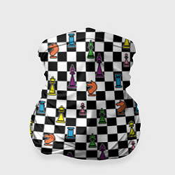 Бандана-труба Яркая шахматная доска, цвет: 3D-принт