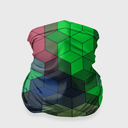 Бандана-труба Разноцветный геометрический уз, цвет: 3D-принт