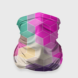 Бандана-труба Абстрактный разноцветный узор, цвет: 3D-принт