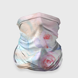 Бандана-труба Нежная акварель с розами, цвет: 3D-принт