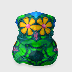 Бандана-труба Цветы и узоры - Калейдоскоп, цвет: 3D-принт