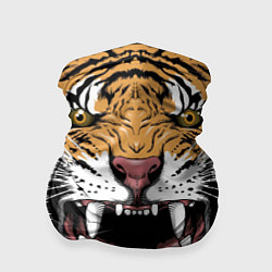 Бандана-труба Оскал амурского тигра, цвет: 3D-принт