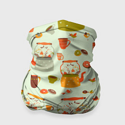 Бандана-труба Осенние чаепитие, цвет: 3D-принт