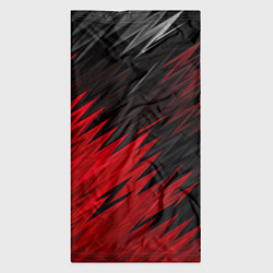 Бандана-труба ЧЁРНО КРАСНЫЕ КРАСКИ RED BLACK STRIPES, цвет: 3D-принт — фото 2