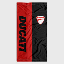 Бандана-труба DUCATI BLACK RED BACKGROUND, цвет: 3D-принт — фото 2