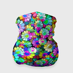 Бандана-труба Rainbow flowers, цвет: 3D-принт