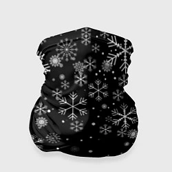 Бандана-труба Снежинки - С Новый год, цвет: 3D-принт