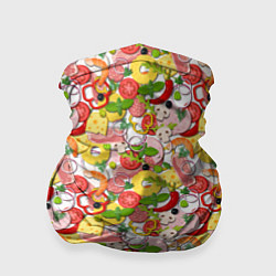 Бандана-труба Ингредиенты Пиццы, цвет: 3D-принт