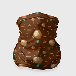 Бандана-труба Воздушные шары для любителей кофе, цвет: 3D-принт