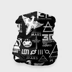 Бандана-труба 30 Seconds to Mars: Паттерн логотипов, цвет: 3D-принт