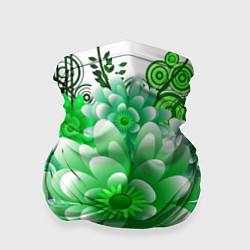 Бандана-труба Яркая пышная летняя зелень, цвет: 3D-принт