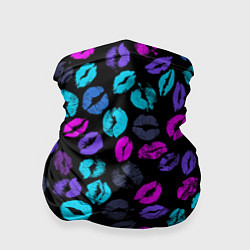 Бандана-труба Неоновые поцелуи, цвет: 3D-принт