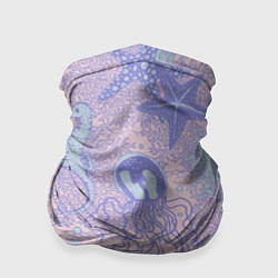 Бандана-труба Морские коньки и медузы, цвет: 3D-принт