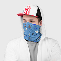 Бандана-труба Цветочки мелкие, цвет: 3D-принт — фото 2