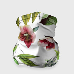 Бандана-труба Цветы Воздушные, цвет: 3D-принт