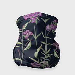 Бандана-труба Цветы Фиолетовые, цвет: 3D-принт