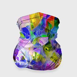 Бандана-труба Красочный цветочный узор Весна - Лето 2023 Colorfu, цвет: 3D-принт
