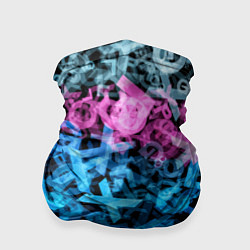 Бандана-труба Хаос из букв, цвет: 3D-принт