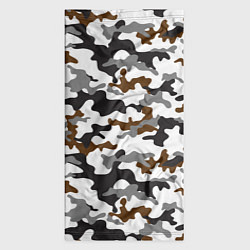 Бандана-труба Камуфляж Чёрно-Белый Camouflage Black-White, цвет: 3D-принт — фото 2
