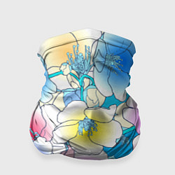Бандана-труба Летний цветочный паттерн Fashion trend 2025, цвет: 3D-принт