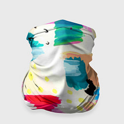 Бандана-труба Всплески красок Лето, цвет: 3D-принт