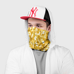 Бандана-труба Абстрактное множество золотых огней - Яркожёлтый, цвет: 3D-принт — фото 2