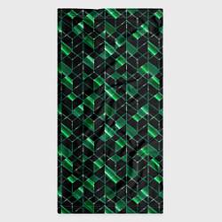 Бандана-труба Геометрический узор, зеленые фигуры на черном, цвет: 3D-принт — фото 2