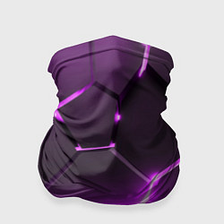 Бандана Фиолетовые неоновые геометрические плиты