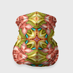 Бандана-труба Калейдоскоп из цветов, цвет: 3D-принт