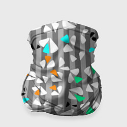 Бандана-труба Abstract pattern on striped gray background, цвет: 3D-принт