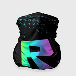 Бандана-труба Roblox logo neon, цвет: 3D-принт