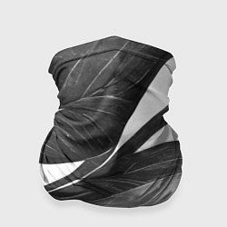 Бандана-труба Чёрно-белый тропический вайб, цвет: 3D-принт
