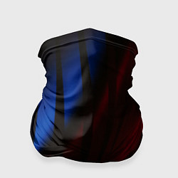 Бандана-труба Иллюзорные синие и красные линии во тьме, цвет: 3D-принт