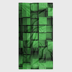 Бандана-труба Киберпанк броня - Зелёный металлические кубы, цвет: 3D-принт — фото 2
