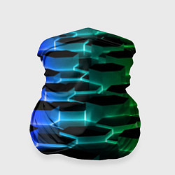Бандана-труба Неоновые шестиугольники, цвет: 3D-принт