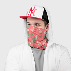 Бандана-труба Три забавных альпака среди кактусов, цвет: 3D-принт — фото 2