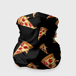 Бандана Куски пиццы на черном фоне