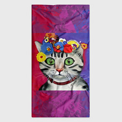 Бандана-труба Кошка Фриды Кало из нейросети, цвет: 3D-принт — фото 2