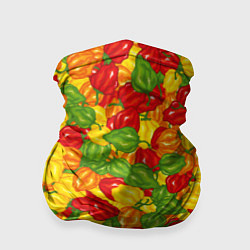 Бандана-труба Острый перц Хабанеро, цвет: 3D-принт